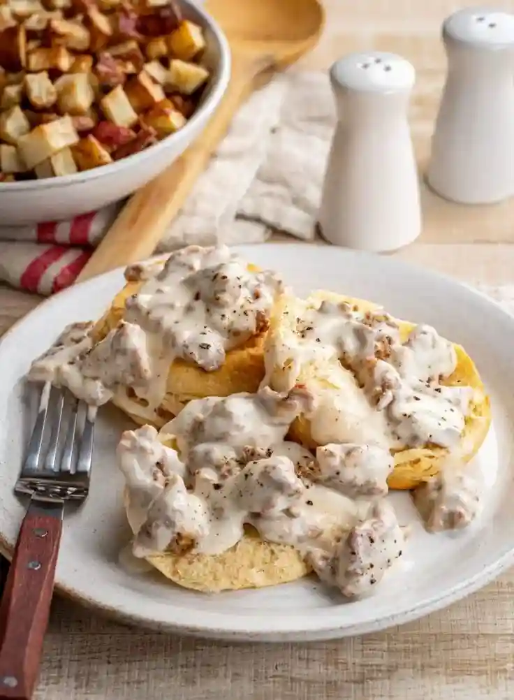 Low-Carb Biscuits and Gravy