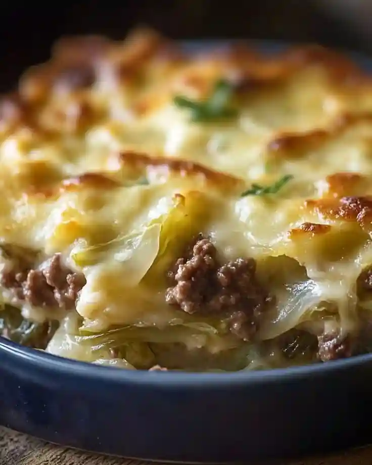 Creamed Cabbage & Ground Beef Casserole