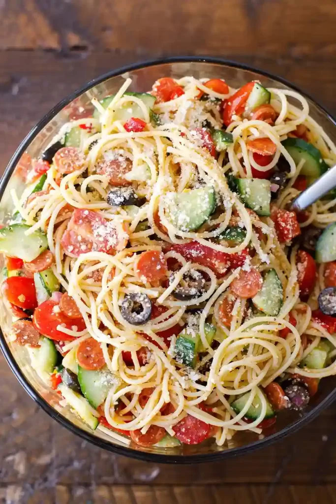 Multigrain Spaghetti Pasta Cold Salad