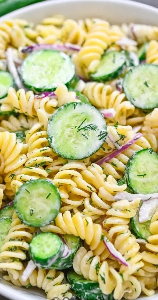  Healthy Cucumber Pasta Salad