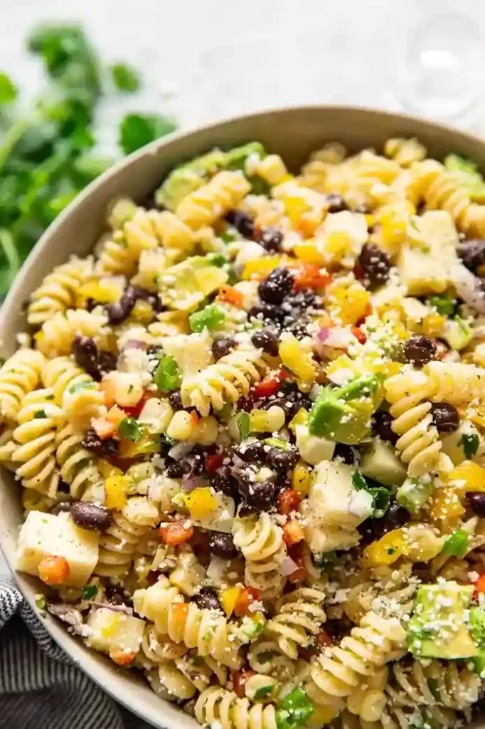 Black Bean, Corn & Avocado Pasta Salad
