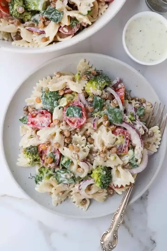 White Beans & Lentils Pasta Cold Salad